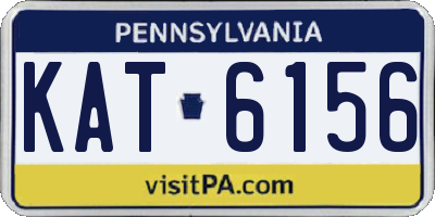 PA license plate KAT6156