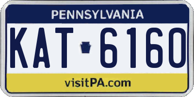 PA license plate KAT6160