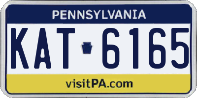 PA license plate KAT6165