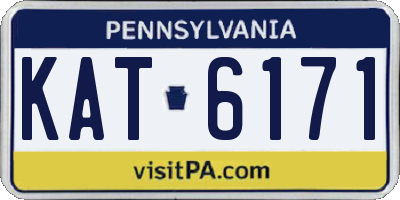 PA license plate KAT6171