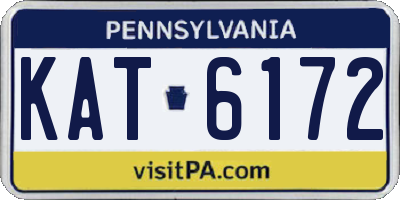 PA license plate KAT6172