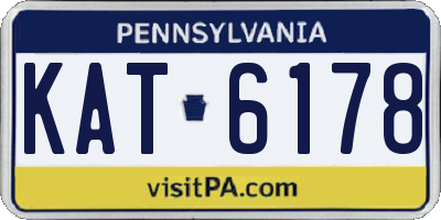 PA license plate KAT6178