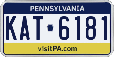 PA license plate KAT6181