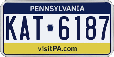 PA license plate KAT6187