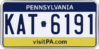 PA license plate KAT6191
