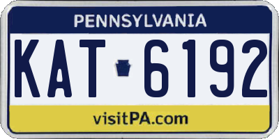 PA license plate KAT6192