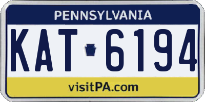 PA license plate KAT6194
