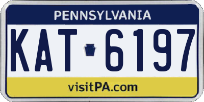 PA license plate KAT6197