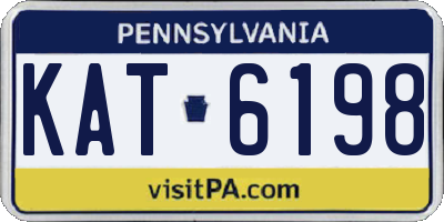PA license plate KAT6198