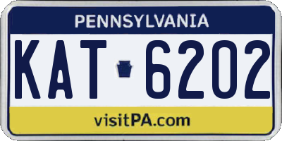 PA license plate KAT6202