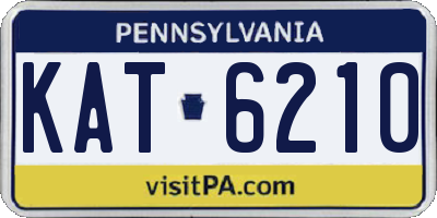 PA license plate KAT6210