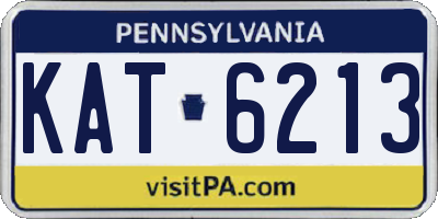 PA license plate KAT6213