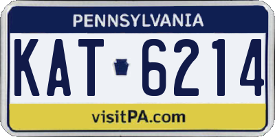 PA license plate KAT6214