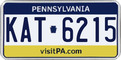 PA license plate KAT6215