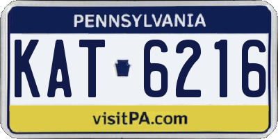 PA license plate KAT6216