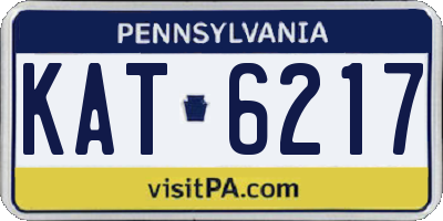 PA license plate KAT6217