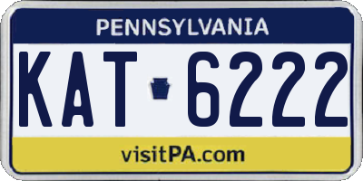 PA license plate KAT6222