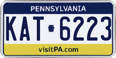 PA license plate KAT6223