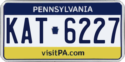 PA license plate KAT6227