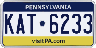PA license plate KAT6233