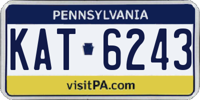 PA license plate KAT6243