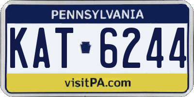 PA license plate KAT6244