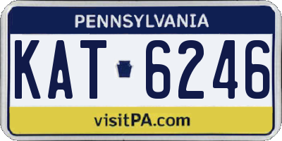 PA license plate KAT6246