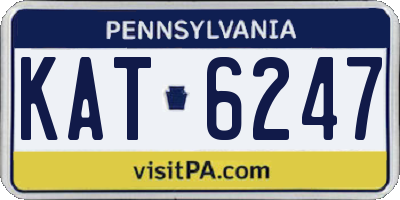 PA license plate KAT6247