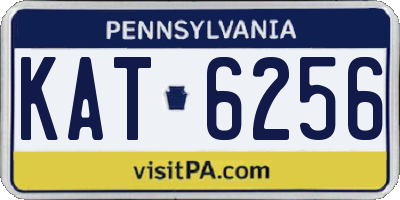 PA license plate KAT6256