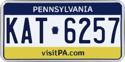 PA license plate KAT6257