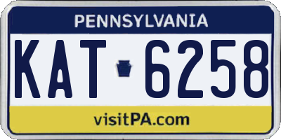 PA license plate KAT6258