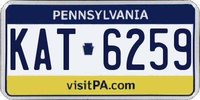 PA license plate KAT6259