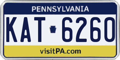 PA license plate KAT6260