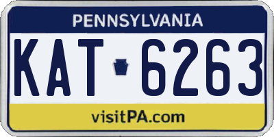 PA license plate KAT6263