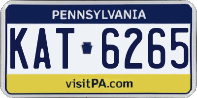 PA license plate KAT6265