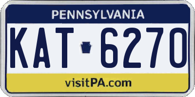 PA license plate KAT6270