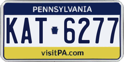 PA license plate KAT6277