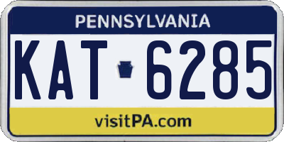 PA license plate KAT6285