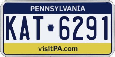 PA license plate KAT6291