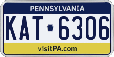 PA license plate KAT6306