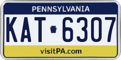PA license plate KAT6307