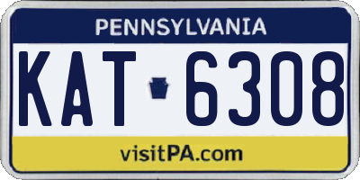 PA license plate KAT6308