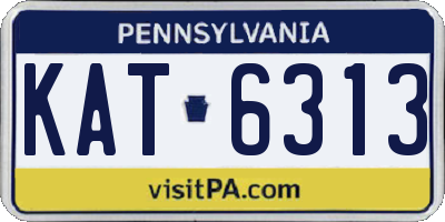 PA license plate KAT6313
