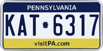 PA license plate KAT6317