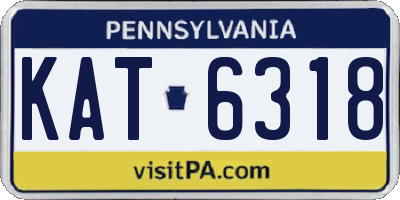 PA license plate KAT6318