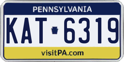 PA license plate KAT6319