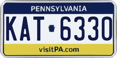 PA license plate KAT6330