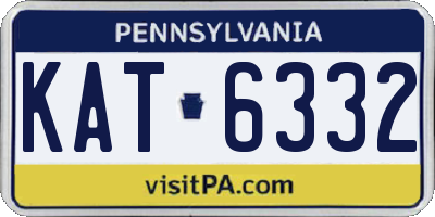 PA license plate KAT6332