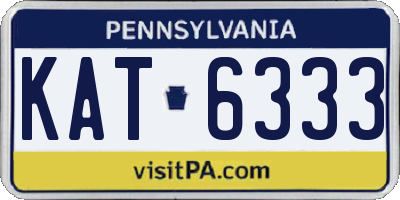 PA license plate KAT6333