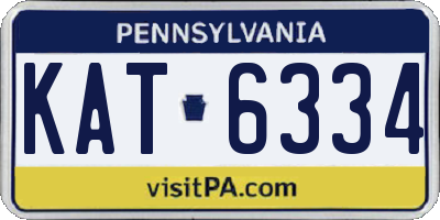 PA license plate KAT6334